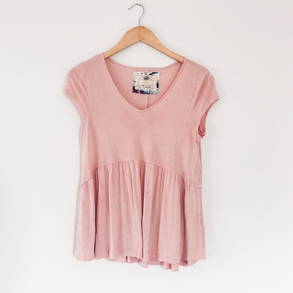 pink babydoll top